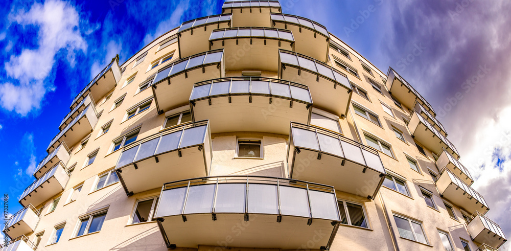 Poster facade of a house in austria