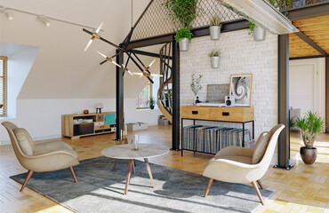 modern home interior. - 773270125