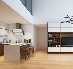 modern living interior - 773270588