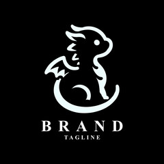 cute dragon logo