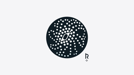 Fototapeta na wymiar IOTA icon sign Cryptocurrency logo Blockchain M