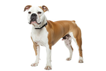 Obraz premium American bulldog standing isolated on transparent background
