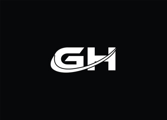 GH  Initial Logo Design  And Letter Logo Design