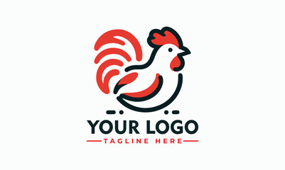 Fototapeta na wymiar chicken logo vector design Chicken logo Mascot Farm animal symbol or label vector branding