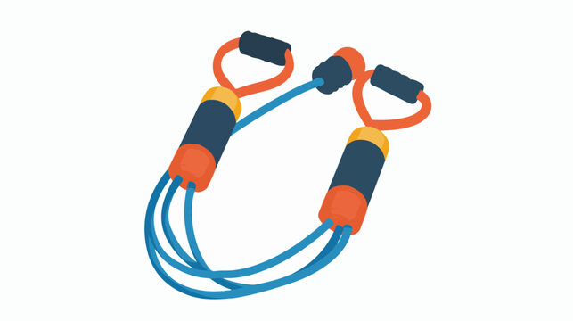 Jump rope sports related icon image flat vector isolated