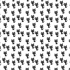 Background with cats holiday decoration.
