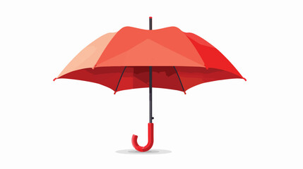 Umbrella icon flat vector isolated on white background - obrazy, fototapety, plakaty
