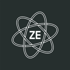 ZE letter logo design on white background. ZE logo. ZE creative initials letter Monogram logo icon concept. ZE letter design