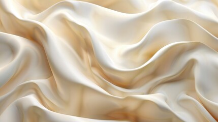 Abstract 3D Creamy Background. Abstract 3D Background with Wavy Cream Shapes