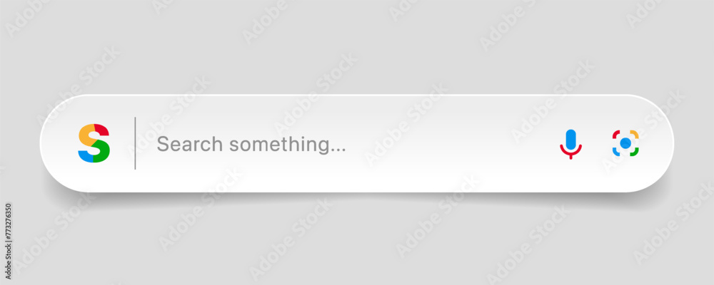 Fototapete Search Bar with suggestions for UI UX design and web site. Search Address and navigation bar icon. Collection of search form templates for websites. Search engine web browser window template.