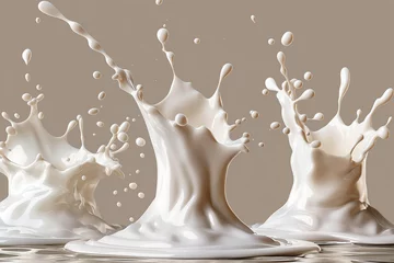 Fotobehang milk splashes © Monique