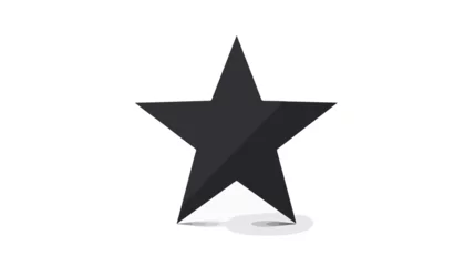 Foto op Plexiglas Vector star icon. black rating or favorite symbol wit © Megan