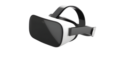 VR Headset PNG: Immersive Virtual Reality Device Isolated on White | Transparent Background | Hand Edited Generative AI