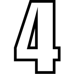 Number font set, 0-9 numbers, Simple round numbers symbol