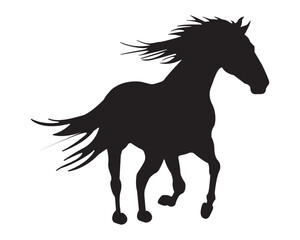 a Horse Silhouette vector icon, Elegant Equine Profile  Minimalist Design