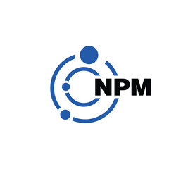 NPM letter logo design on white background. NPM logo. NPM creative initials letter Monogram logo icon concept. NPM letter design - obrazy, fototapety, plakaty