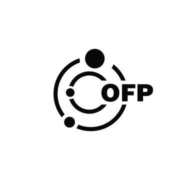 OFP letter logo design on white background. OFP logo. OFP creative initials letter Monogram logo icon concept. OFP letter design