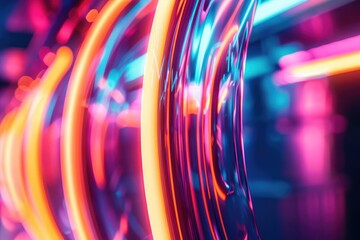 Abstract multicolored neon background close up shot. - obrazy, fototapety, plakaty
