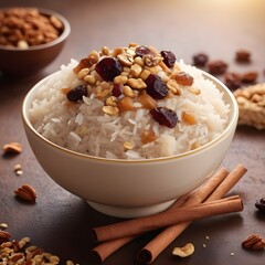 Bowl of Rice with nuts