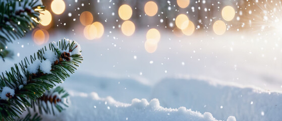 Snow, Pine, Lights, and Christmas Magic