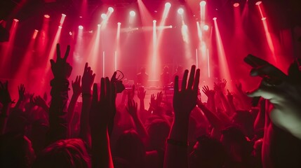 Packed Club Crowd Erupts in During Electrifying DJ Performance with Flashing Strobes