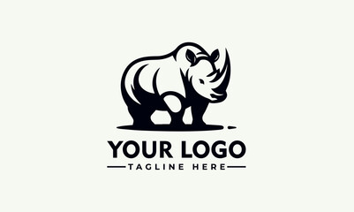 rhino logo vector Big Rhino logo Vector Design awesome rhino premium logo template for Business Identity
