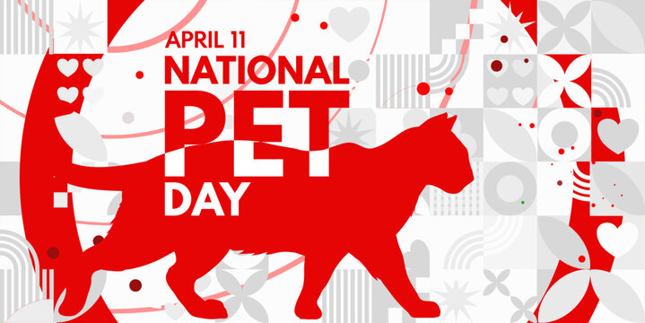 National Pet Day.  background, banner, card, poster