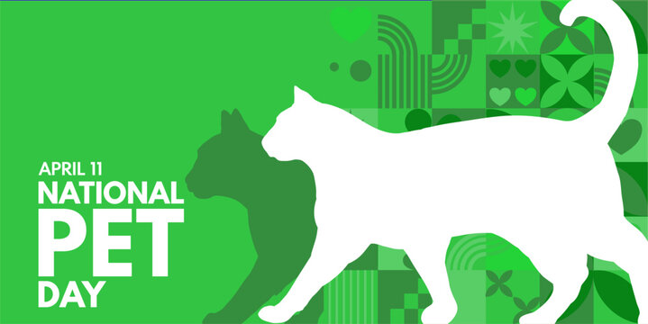 National Pet Day.  background, banner, card, poster