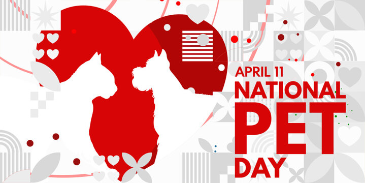 National Pet Day.  background, banner, card, poster