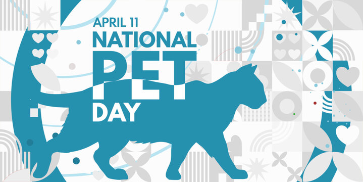 National Pet Day.  background, banner, card, poster