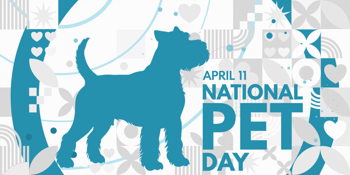 National Pet Day.  background, banner, card, poster