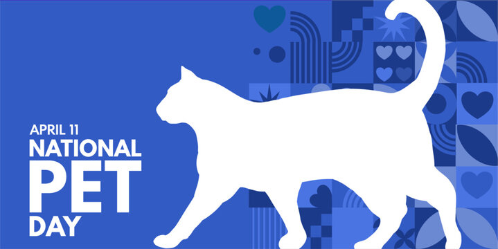 National Pet Day.  background, banner, card, poster