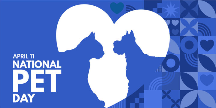 National Pet Day.  background, banner, card, poster