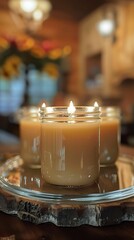 Obraz na płótnie Canvas Bakery scent candle line, essence of warmth, homes aroma