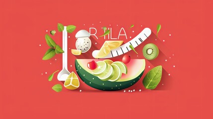 Fototapeta premium Diet logo design