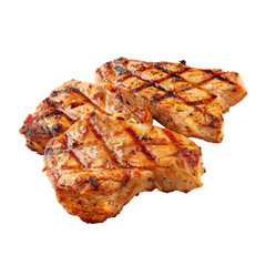 Grilled meat isolated on transparent background