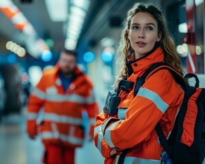 Emergency response nurse, first on scene, calm in crisis