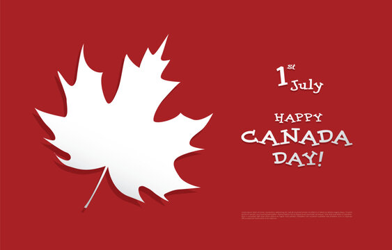 First of July Canada Day, vector illustration