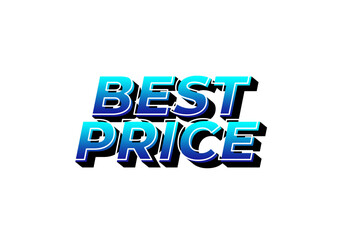 Best Price. Text effect in 3D look with eye catching color