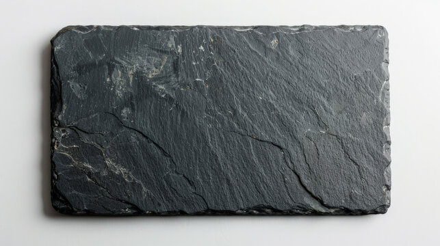 Black slate rectangle with rounded corners on white background, top view. 