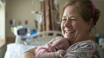 Nurse midwife, first breaths, life welcomed with warmth
