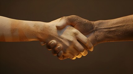 Handshake Symbolizing Successful Partnership and Mutually Beneficial Agreements in the Business World - obrazy, fototapety, plakaty