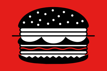 Silhouette Vector design of a Burger Illustration