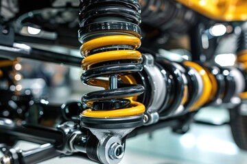 a car shock absorber and spring assembly