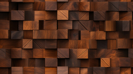 wood cubic pattern, repetitive background - obrazy, fototapety, plakaty