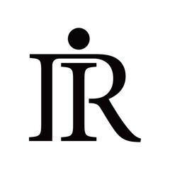 luxury i r letter logo