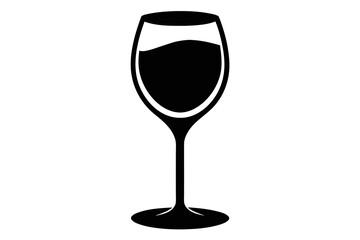 Silhouette Wine Glass Icon