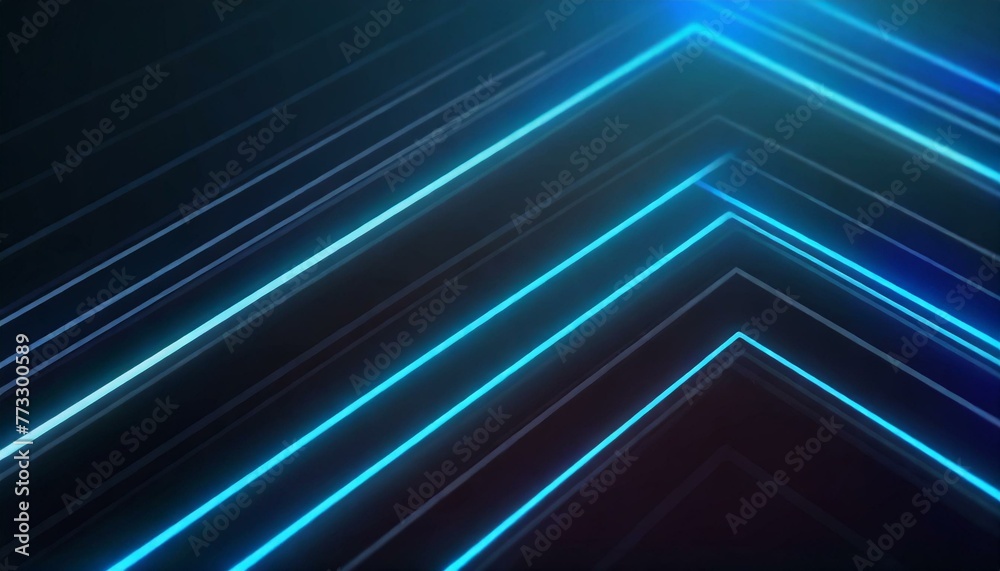 Wall mural abstract geometric neon background, laser lines glowing in the dark, futuristic wallpaper