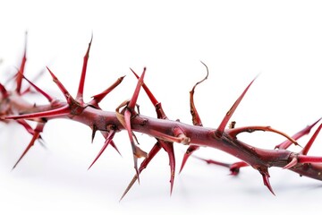 crown of thorns isolated on white background - obrazy, fototapety, plakaty