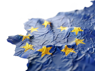The European Tax Wall The challenge of digital taxation isolate on transparent background, cutout, png
